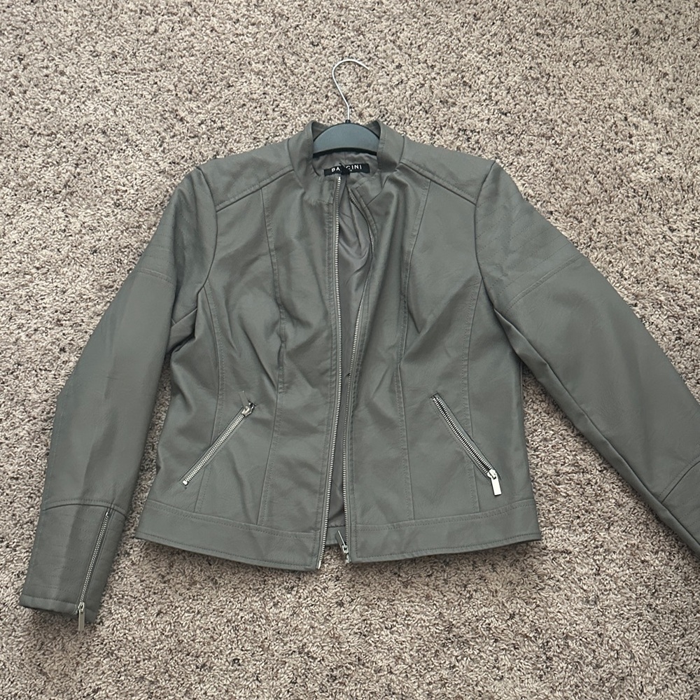 Baccini Women's Grey Moto Jacket